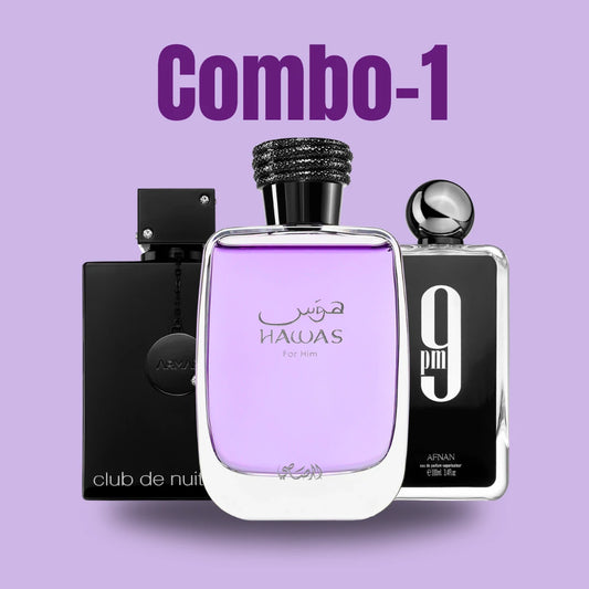 Date Night Combo 3x5ml perfume decant set with bold and attractive evening fragrances for men