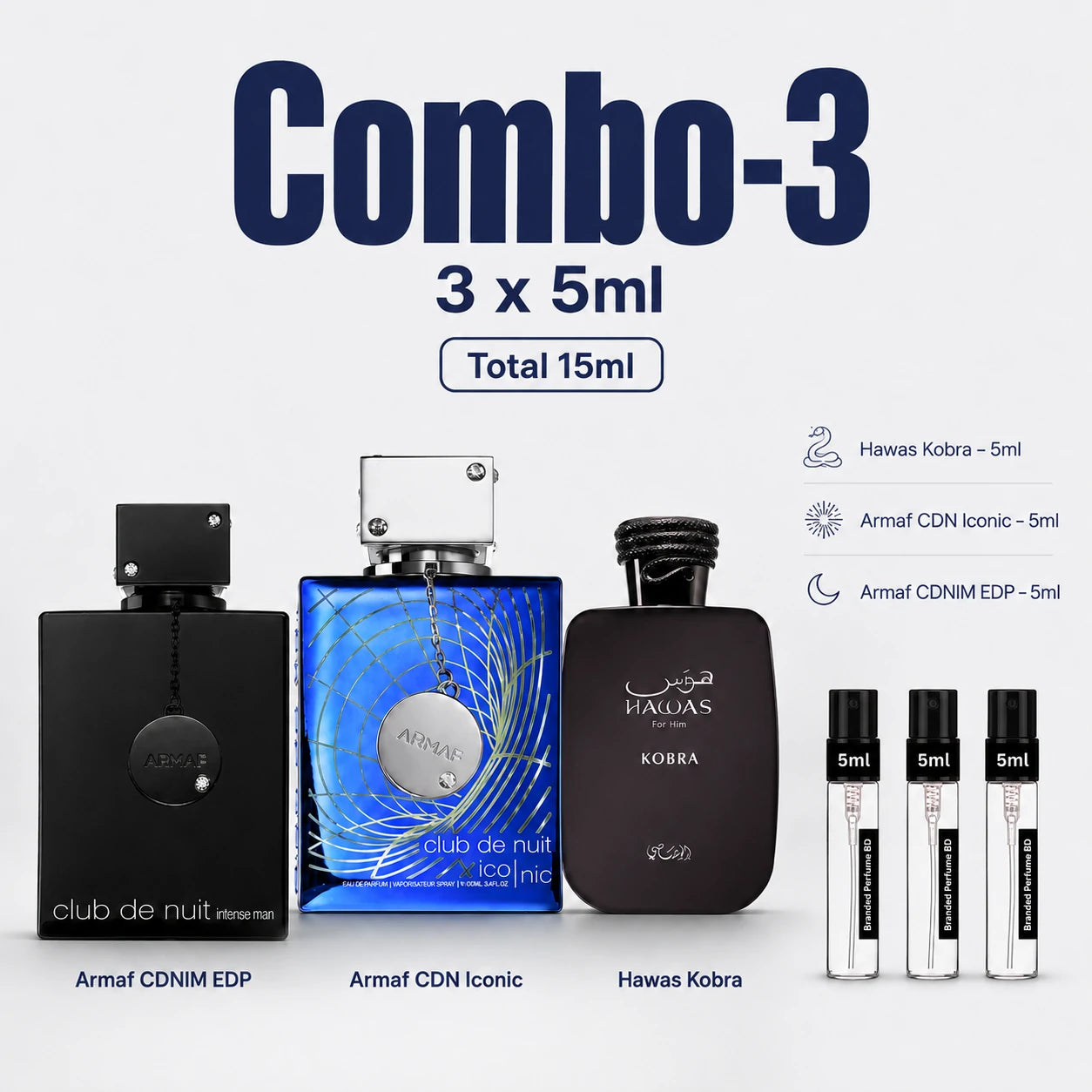 Masculine Beast Combo bold men perfume samples in 3x5ml decant size for powerful scent lovers