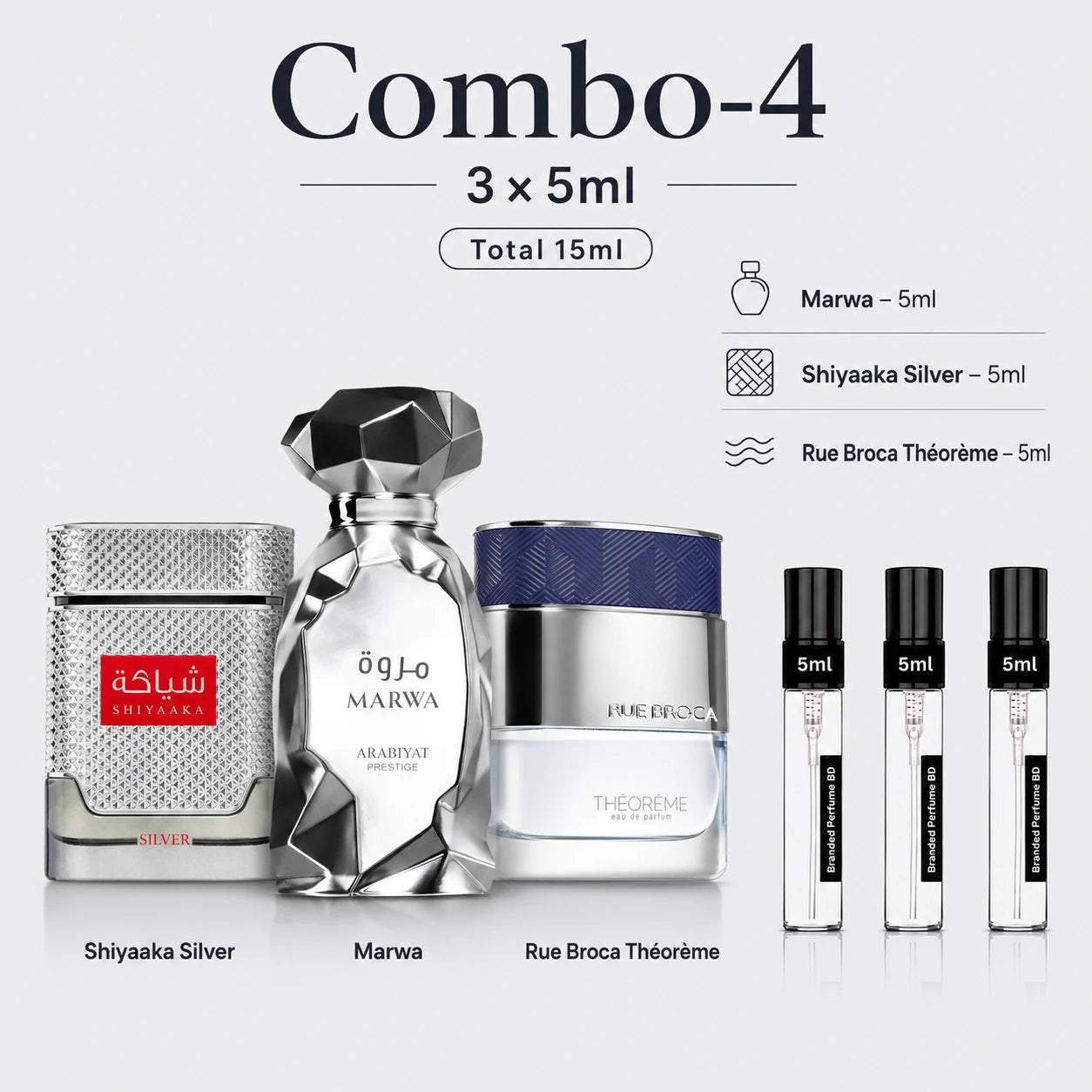 Office Fresh Combo clean perfume samples in 3x5ml decant size for office and everyday use
