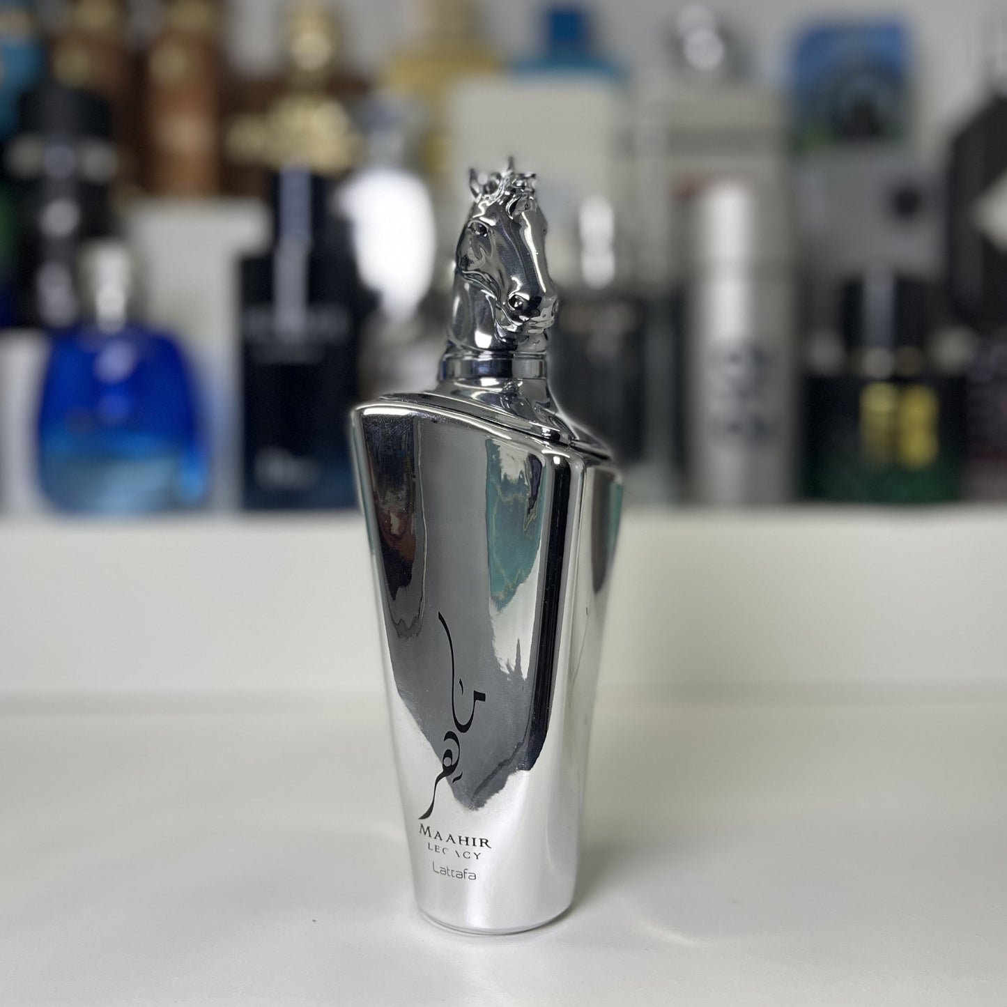 Lattafa Maahir Legacy fresh silver bottle decant - Branded Perfumes BD
